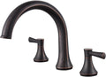 Roman Tub Faucet Deck Mount Tub Filler 2 Handles Oil Rubbed Bronze Bathtub by wowkksanitaryware
