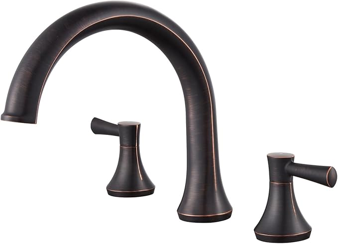Roman Tub Faucet Deck Mount Tub Filler 2 Handles Oil Rubbed Bronze Bathtub by wowkksanitaryware