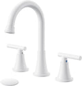 Bathroom Faucets for Sink 3 Hole, Hurran White Bathroom Sink Faucet by Hurran