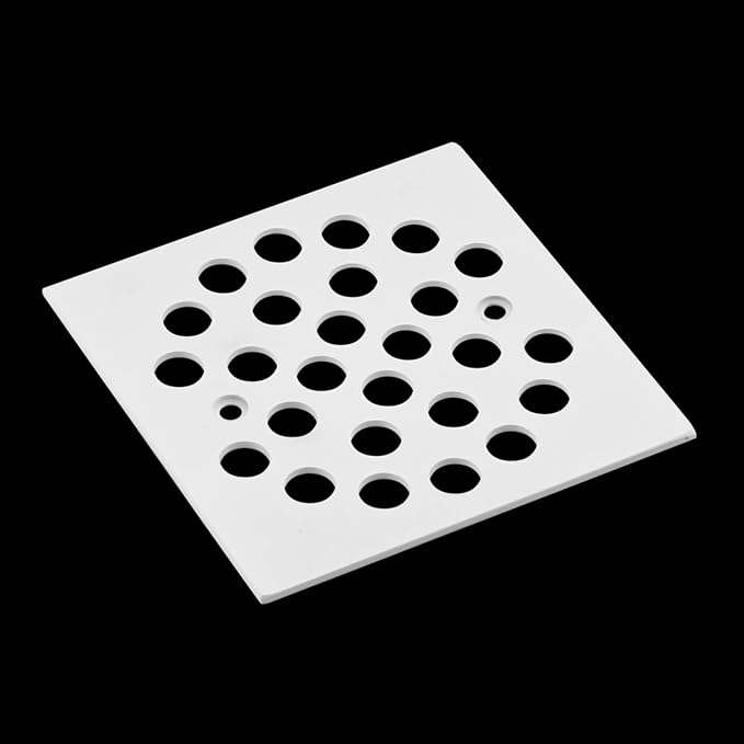 Square 4-1/4 Inch Screw-in Shower Drain Cover Replacement Square Floor Drainer - Image 4