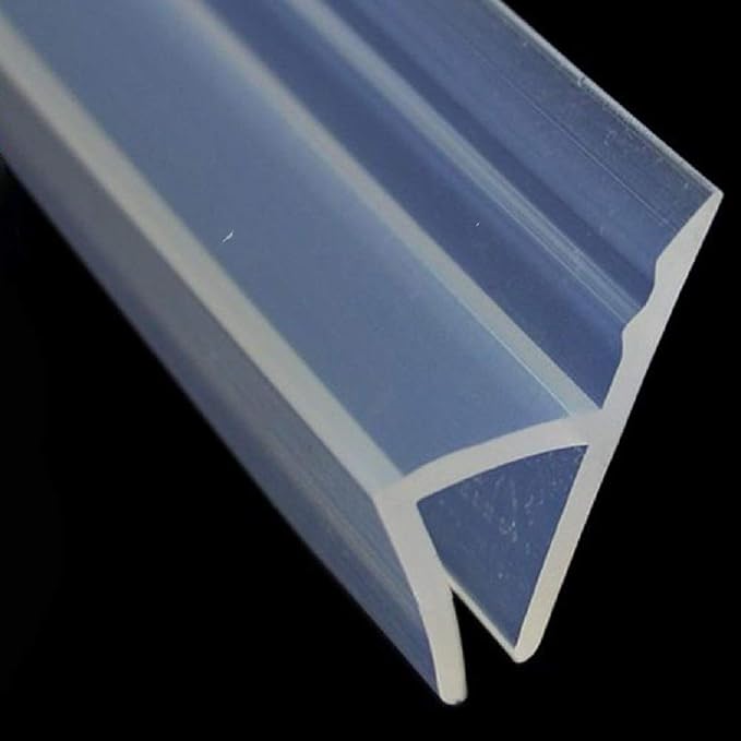 Shower Glass Door Seal Strip, 120 Inch Silicone Soft Shower Door Sweep to Stop - Image 7