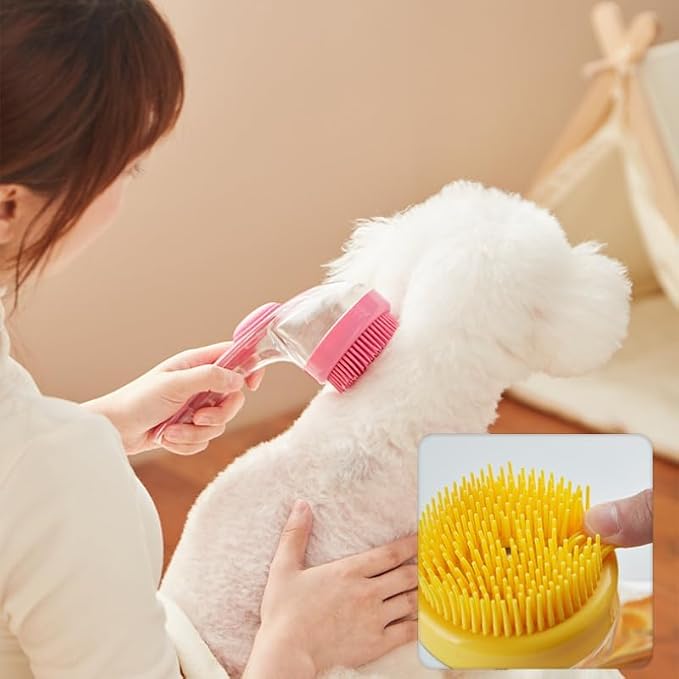 Pet Bath Brush with Silicone Bristles – Grooming Massage Tool with Liquid - Image 6