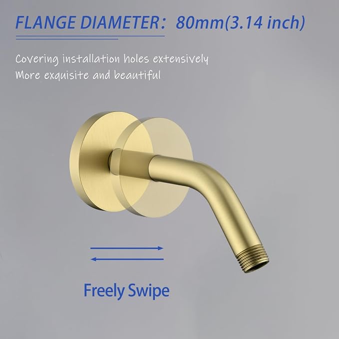 Wall Mounted Shower Arm Extension Head Holder Stainless Stee - Image 4