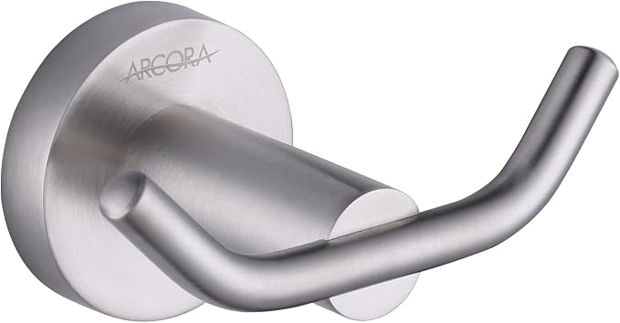 ARCORA Towel Hook 1 Pack, Robe Hooks Brushed Nickel, Heavy Duty Wall Hooks SUS by ARCORA