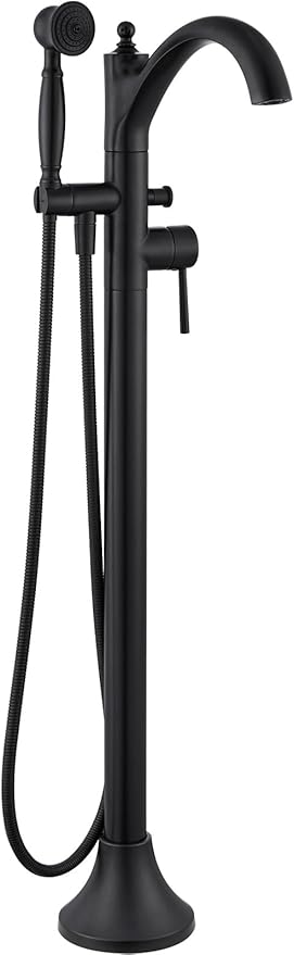 Freestanding Bathtub Faucet, Matte Black Classic Free Standing Tub Faucet by Wintap