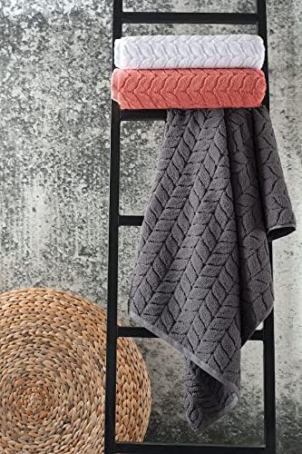 BAGNO MILANO Turkish Bath Towels, Soft Plush Jacquard Luxury Bath Towels - Image 4