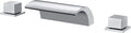 sumerain Deck Mount Tub Faucet, 2 Handle Waterfall Roman Tub Faucet, Chrome by SUMERAINFAUCETS