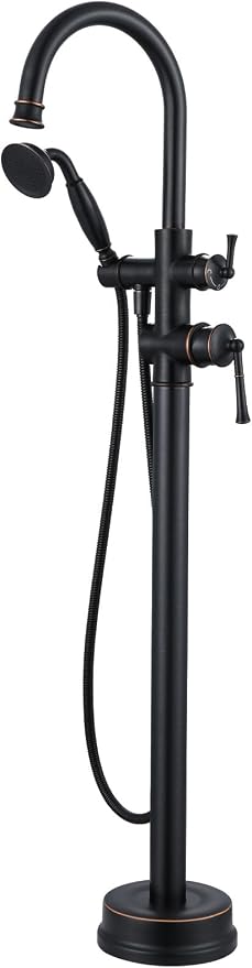 Freestanding Tub Faucet, Floor Mount Tub Faucet Oil Rubbed Bronze High Flow Tub by HANGORO