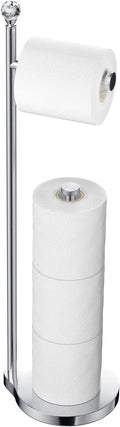 Toilet Paper Holder for Bathroom, Heavy Weighted Metal Free Standing Toilet by Kasunto
