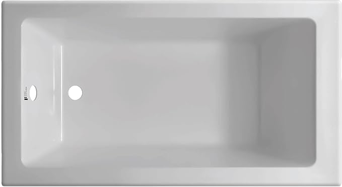 Fine Fixtures Drop In White Soaking Bathtub, Fiberglass Acrylic Material - Image 3