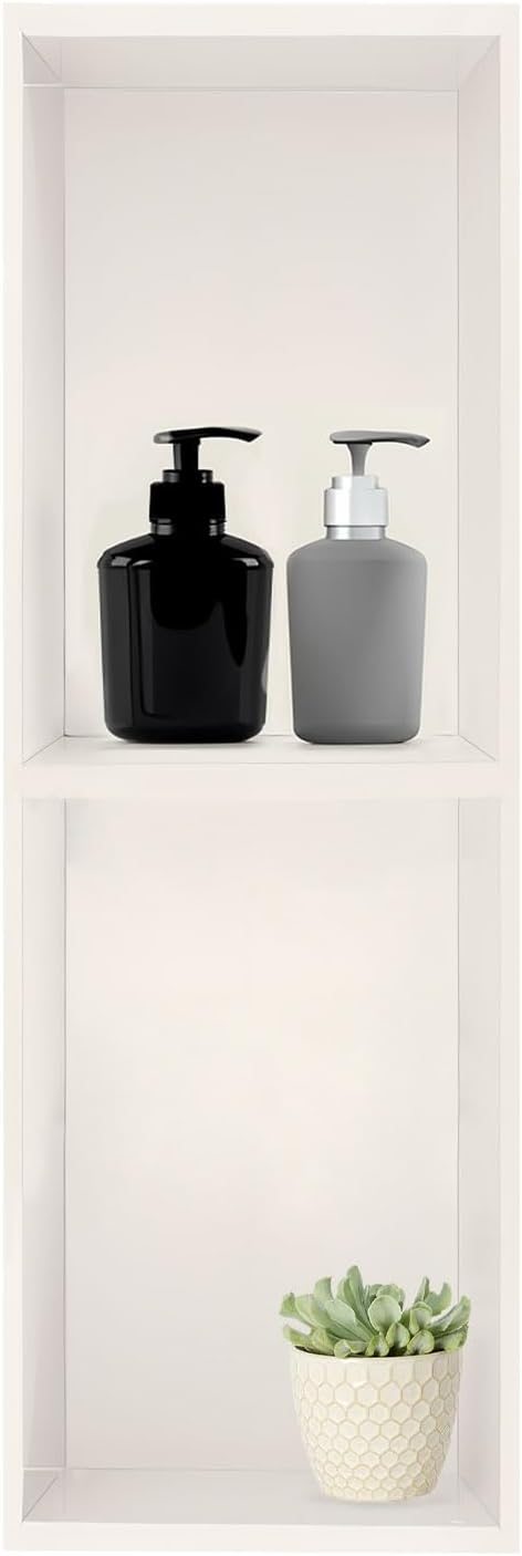 Shower Niche, 8 * 24 Stainless Steel Elegant Bathroom Niche, No Tile Needed by Elefloom