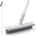 Grout Brush with Long Handle, Floor Cleaning Scrubber with Stiff Bristles by IVYROLL