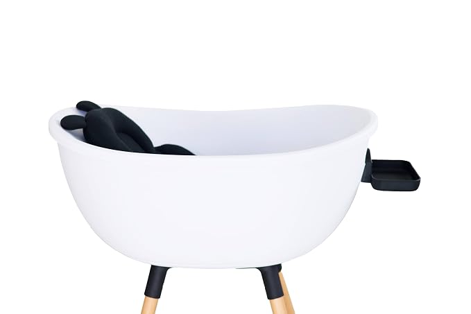 Luxury Baby Bathtub with Wooden Stand – 3-Stage Convertible, Ergonomic & - Image 4