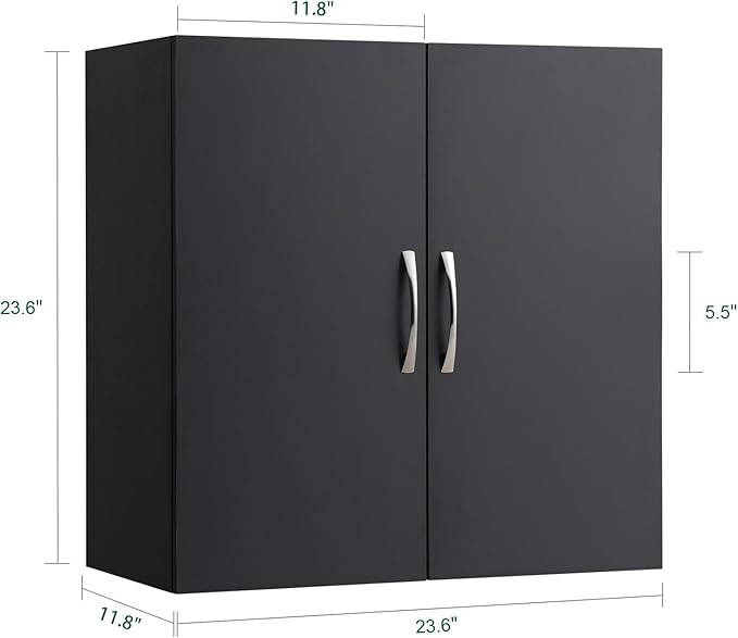 SoBuy Wall Cabinet Laundry Room Kitchen, Over Toilet Storage Cabinet, Medicine - Image 3