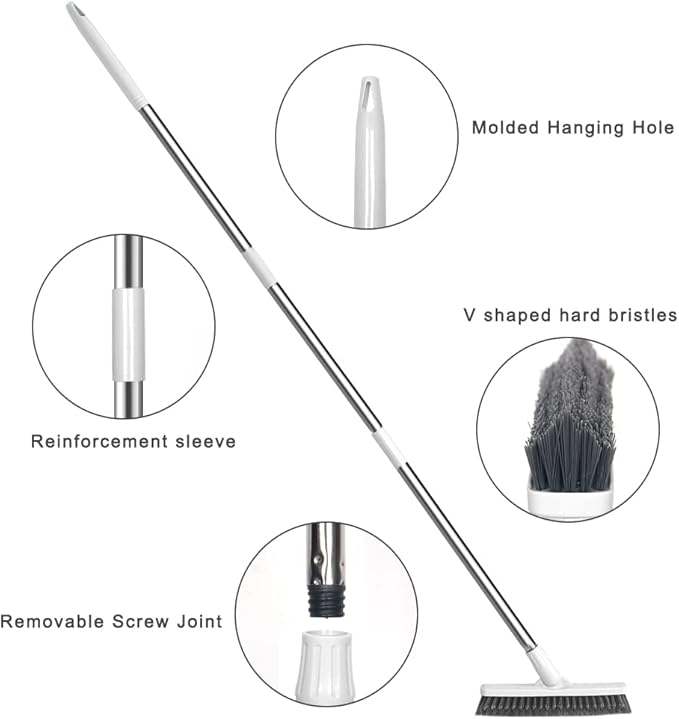LandHope Grout Brush with Long Handle 50inches Grout Cleaner - Image 6