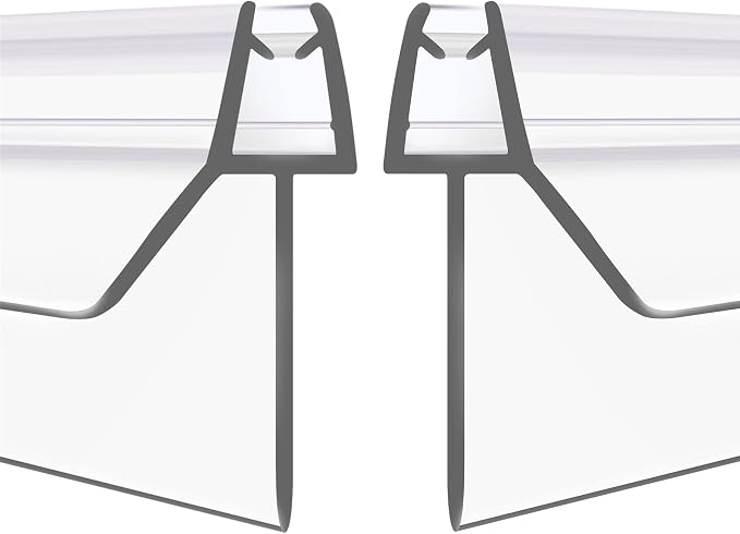 2-Pack Frameless Shower Door Bottom Seal Clear Glass Shower Door Seal Strip by GEZMR