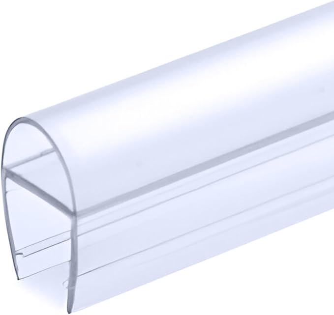 1/2" Frameless Shower Door Seal – U-Type 8 ft. Ultra-Clear Bottom & Side Drip by GASHardware