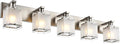 5-Lights Bathroom Vanity Light Fixtures, Modern Brushed Nickel Wall Sconce by WINSHENLighting