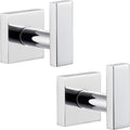 Angle Simple Bath Towel Hook 2 Pack, Stainless Steel Square Robe Coat Holder by AngleSimple