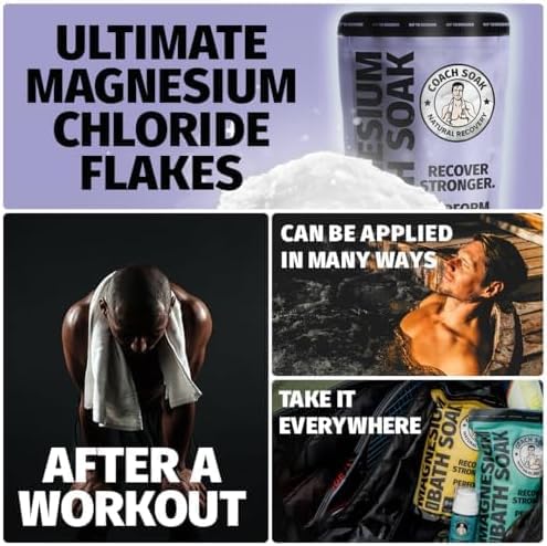 5 Pack Bundle: Coach Soak Recovery Bath Soak, Epsom Salt Bulk, Bath Salts Bulk - Image 4