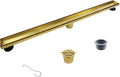 Linear Shower Drain 36", Brushed Gold Floor Drain by Bernkot
