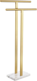 KOKOSIRI Standing Towel Rack for Bathroom Floor 2-Tier Towel Holder Free Stand by KOKOSIRI