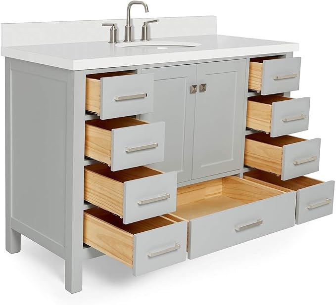ARIEL 49" Grey Bathroom Vanity - Image 4