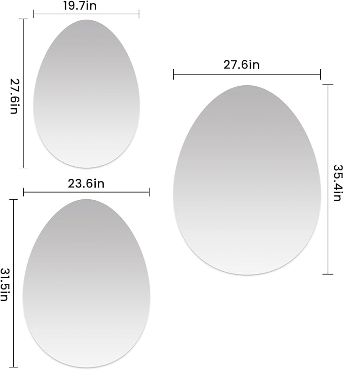 VASUHOME Drop Frameless Bathroom Mirror, 28 x 36 Inch Wall Vanity Mirror - Image 7