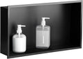 SaniteModar Shower Niche, Stainless Steel Shower Niche 12" X 24" No Tile Needed by SaniteModar