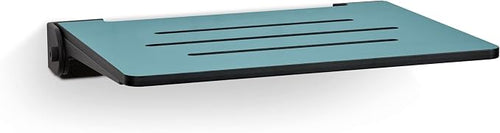 18 inch Silhouette Slimline Folding Wall Mount Shower Bench Seat, Teal Seat by Seachrome