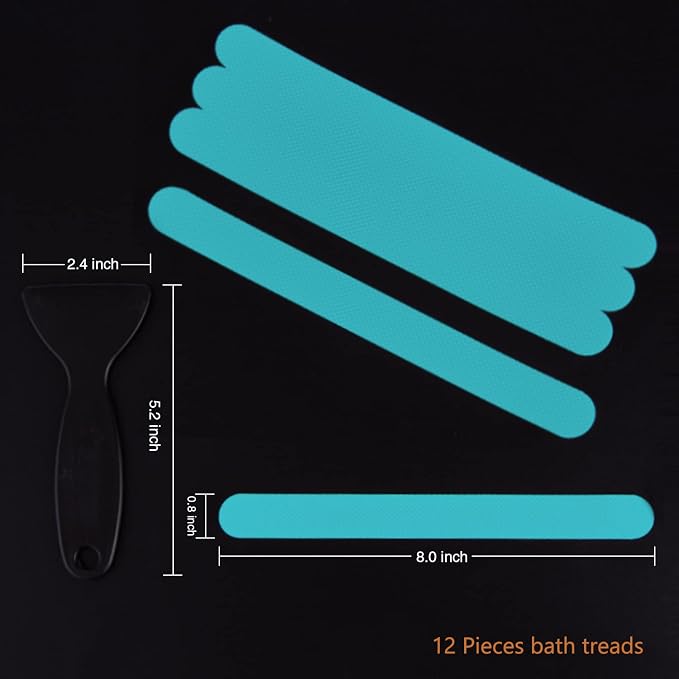 Anti Slip Shower Stickers, Safety Bathtub Strips Adhesive Decals - Image 3