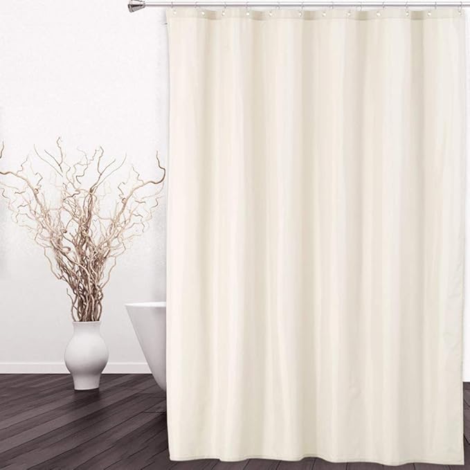 CAROMIO Hotel Quality 100% Waterproof Fabric Shower Curtain or Liner by CAROMIO