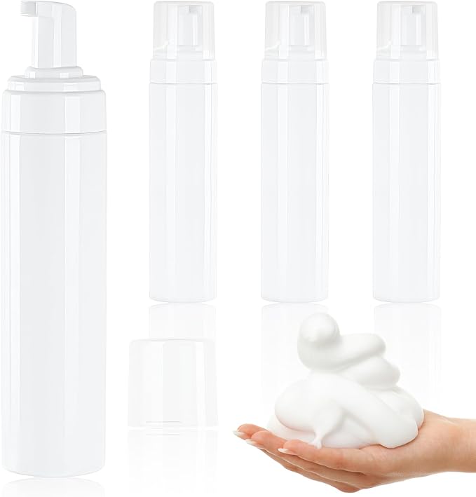Foam Pump Bottle 8.5oz/250ml White Empty Foam Dispenser Bottle Travel Foaming by TMLECE-Self-BeautyJourney