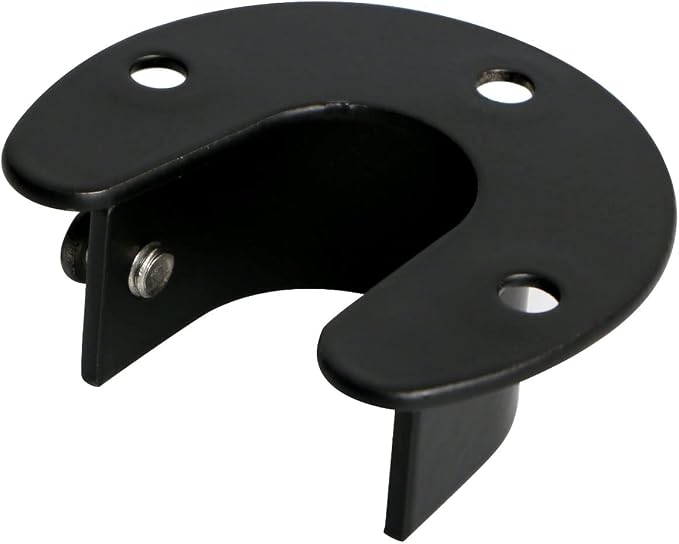 2Pcs Opening Diameter 25 mm, Stainless Steel Matte Black Flange Rod Bracket - Image 3