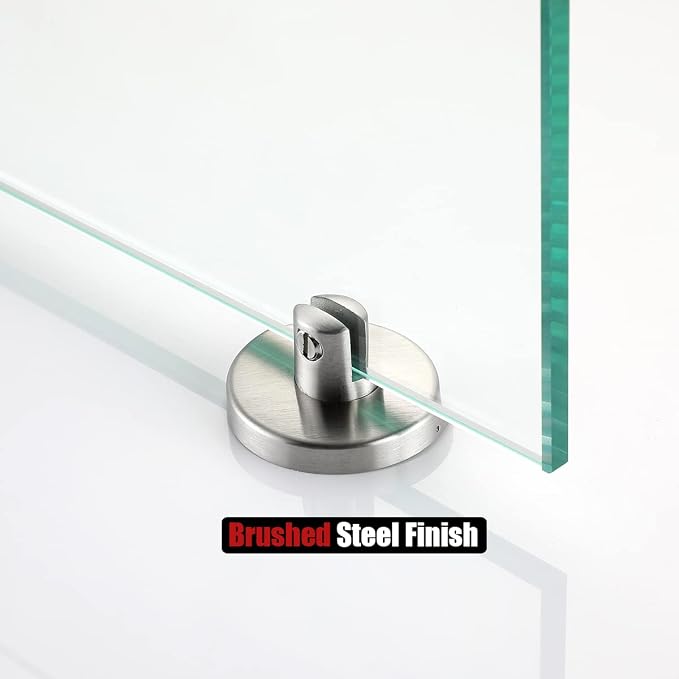 JQK Bathroom Glass Shelf, Tempered Glass Shower Storage 30 by 5 inches - Image 7