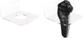 2PCS Acrylic Electric Shaver Holder, No-Drill Adhesive Wall Mount by ForHome