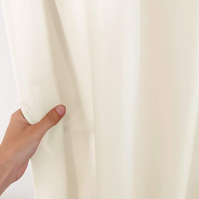 CAROMIO Hotel Quality 100% Waterproof Fabric Shower Curtain or Liner - Image 2