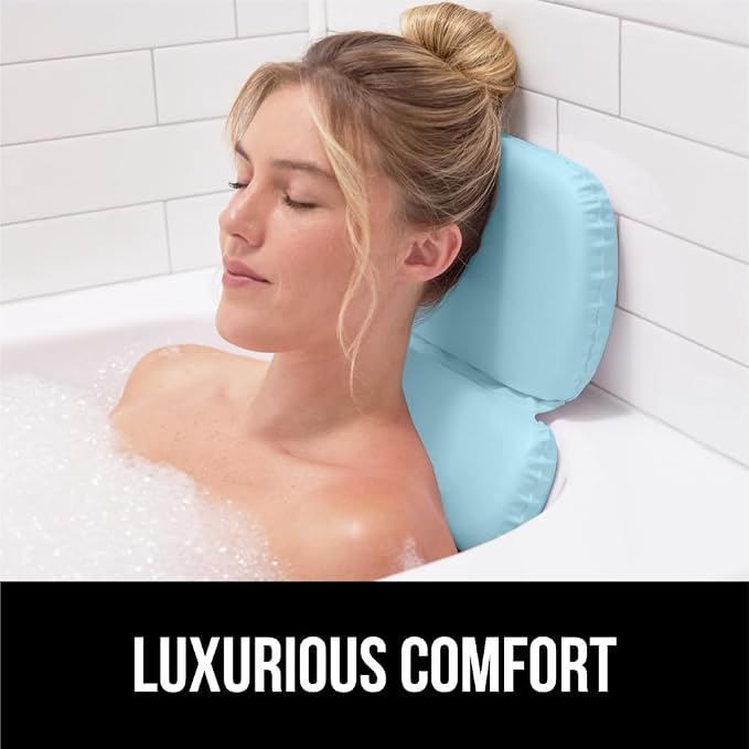 GORILLA GRIP Bath Pillow for Tub, Improved Suction Cups, Luxury Bathtub Pillows - Image 3