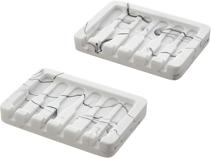 2PCS Self Draining Soap Dish by INIUNIK