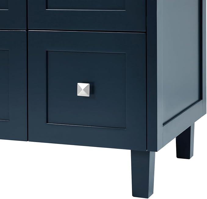 ARIEL Monroe 54 inch Bathroom Vanity Without Sink in Midnight Blue, Bathroom - Image 9