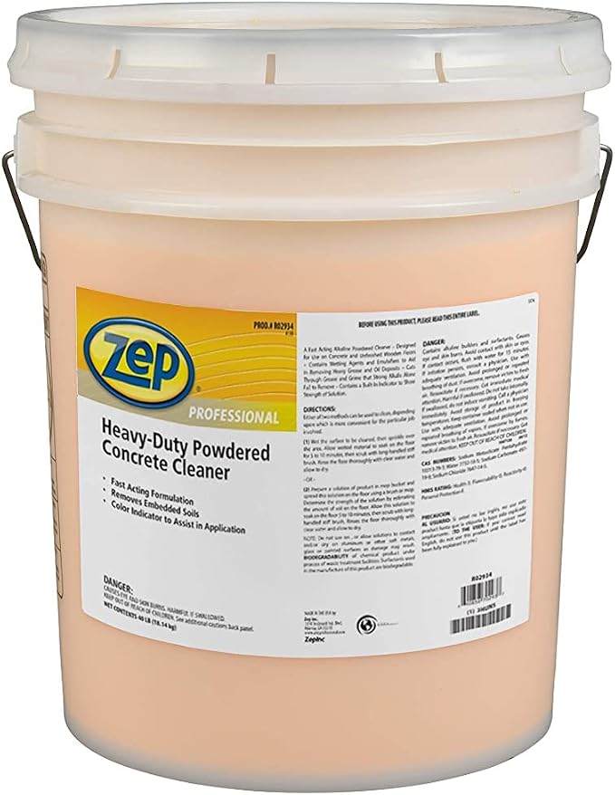 Zep Professional Heavy-Duty Powdered Concrete Cleaner, 40Lb. Bucket, - Image 6