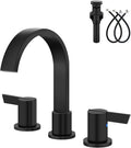 Aolemi Bathroom Faucets 3 Hole, 8 Inch Widespread Waterfall Bathroom Sink Faucet by Aolemi