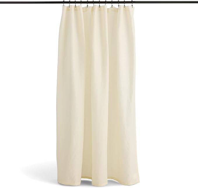 Preston Lane Stonebridge Linen Cotton Shower Curtain, Fabric Bathroom Curtain by PrestonLane