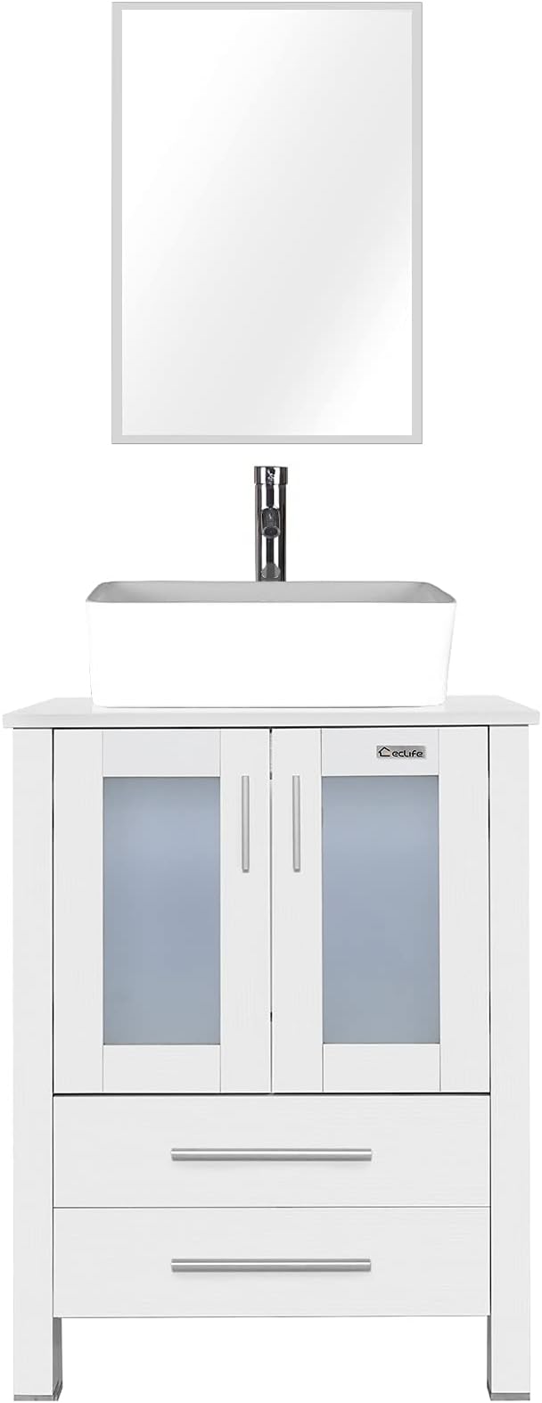 eclife 24" Modern Bathroom Vanity Sink Combo Freestanding Cabinet by eclife