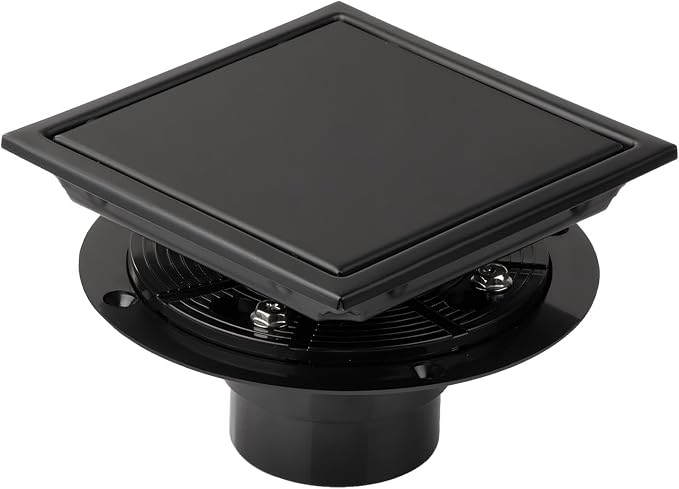 Square Shower Drain, AISI 304 Stainless Steel Matte Black Shower Floor Drain - Image 8