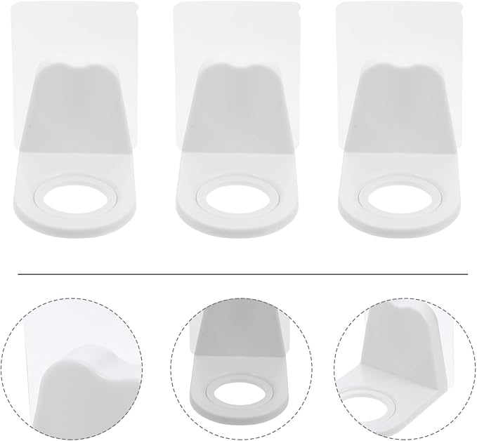 10Pcs Adhesive Hanging Storage Rack Wall-Mounted Shower Gel Bottle Holder - Image 2