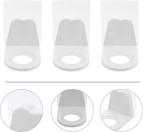 10Pcs Adhesive Hanging Storage Rack Wall-Mounted Shower Gel Bottle Holder - Image 2