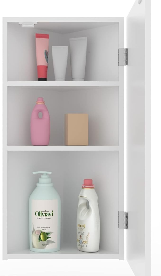 eclife 24" Bathroom Corner Medicine Cabinet W/Mirror, Single Door Bathroom - Image 4