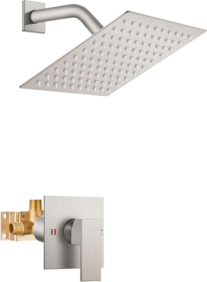 Airuida Shower Faucet Set Bathroom Rain Shower System SUS304 Stainless Steel by Airuida