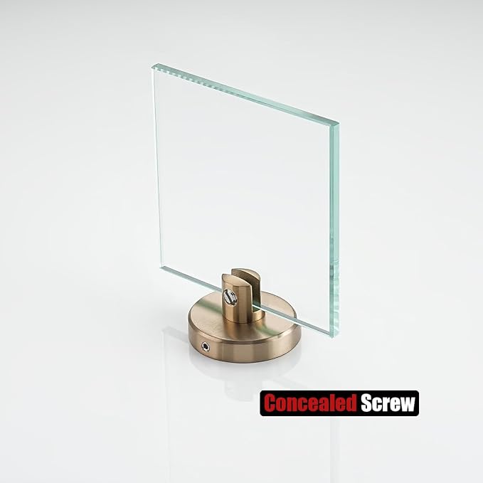 JQK Small Floating Glass Shelves Champagne Bronze, 4 Inch Display Ledges - Image 9